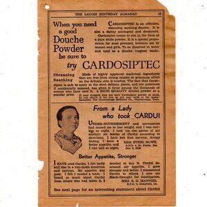 Vintage 1940s Magazine Display Ad For Personal Hygiene Products